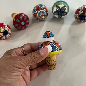 GLASS PAINTED BOTTLE STOPPERS